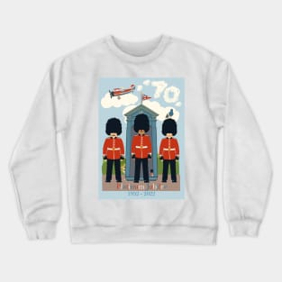 Memorial of the Queen’s Platinum Royal Jubilee Celebration with corgis, horse guards and the Queen flying her plane Crewneck Sweatshirt